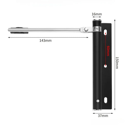 1pc Lightweight Stainless Steel Automatic Door Closer Device Is Quiet And Suitable For Residential Use With Screw Accessories