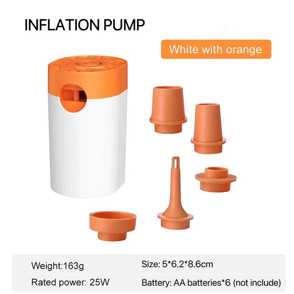 2 in 1 Tiny Dry Battery Air Pump Wireless Air Compressor Camping Inflate Deflate Pump for Indoor/Outdoor Inflatable Equipment