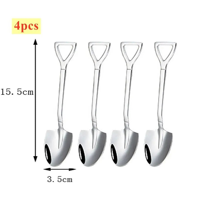 1/2/4PCS Stainless Steel Watermelon Spoon Shovel Spoon Household Creative Dessert Ice Cream Spoon Fruit Spoon Kitchen Gadgets