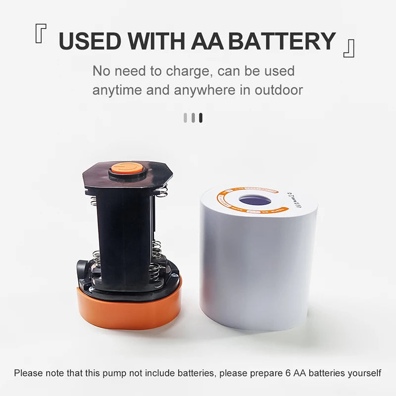 2 in 1 Tiny Dry Battery Air Pump Wireless Air Compressor Camping Inflate Deflate Pump for Indoor/Outdoor Inflatable Equipment