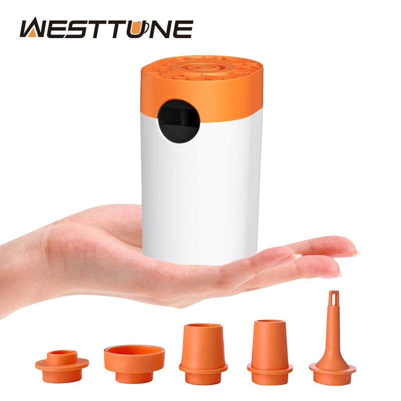 2 in 1 Tiny Dry Battery Air Pump Wireless Air Compressor Camping Inflate Deflate Pump for Indoor/Outdoor Inflatable Equipment